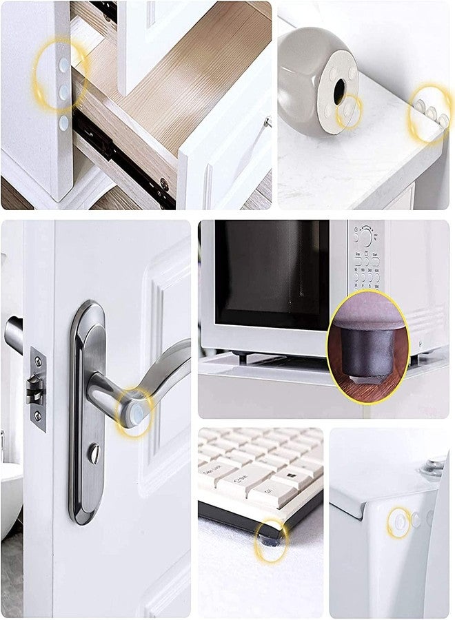 Sileni Self-Adhesive Silicon Pads Furniture Door Stopper, Noise Dampening Bumper Pads for Kitchen Cabinets, Drawers, Picture Frames (Pack of 100) - Image 4